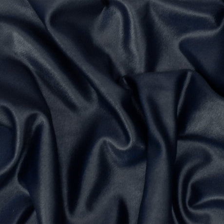 1 Yard Deep Navy Stretch Satin Tricot Fabric Nylon Spandex for Swimwear and Costume Design 57" Width