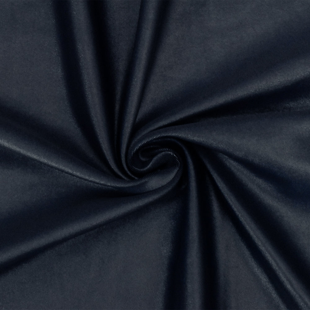 1 Yard Deep Navy Stretch Satin Tricot Fabric Nylon Spandex for Swimwear and Costume Design 57" Width