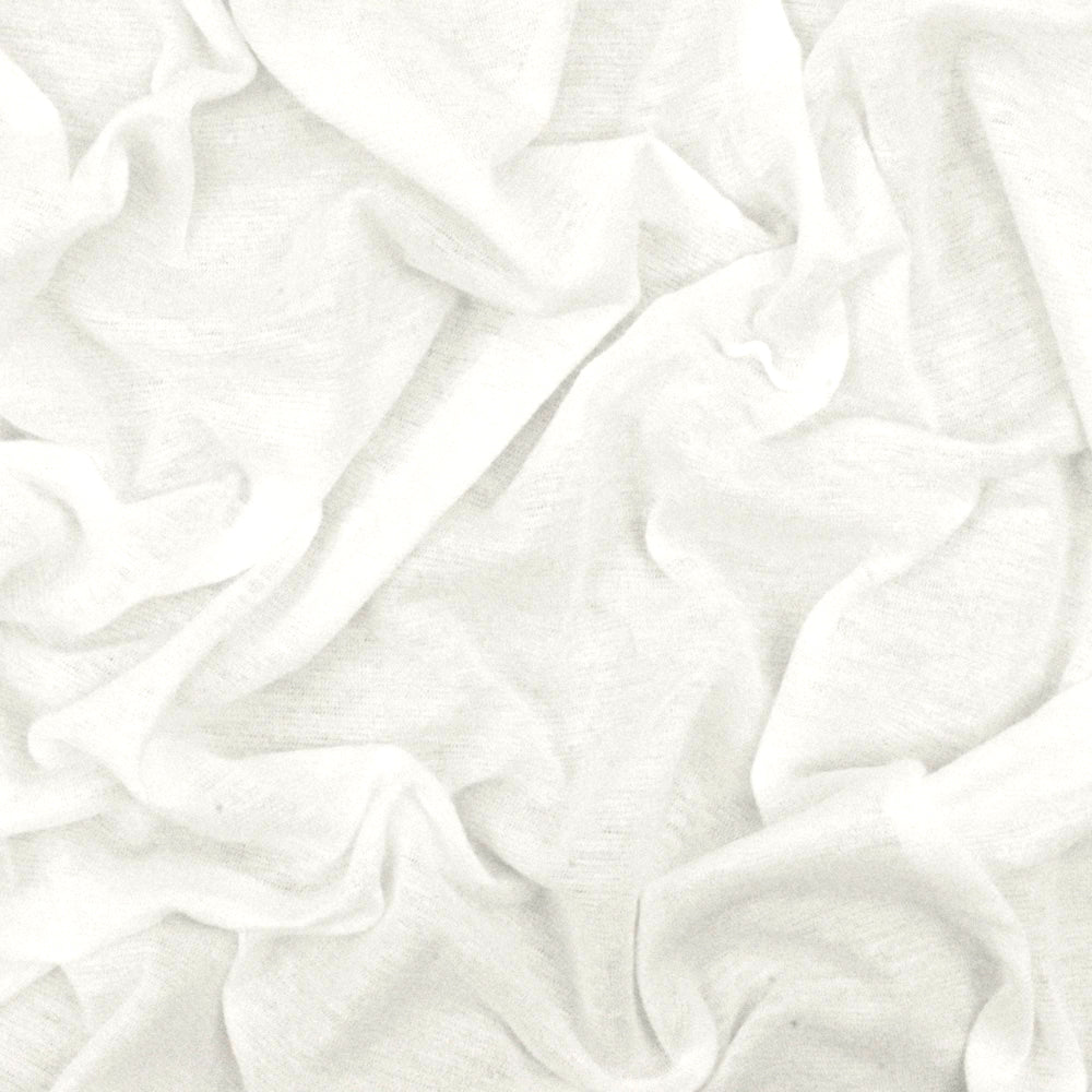 1 Yard Paper White Cotton Tissue Knit Fabric Soft Matte Semi Sheer 60 Inch Width