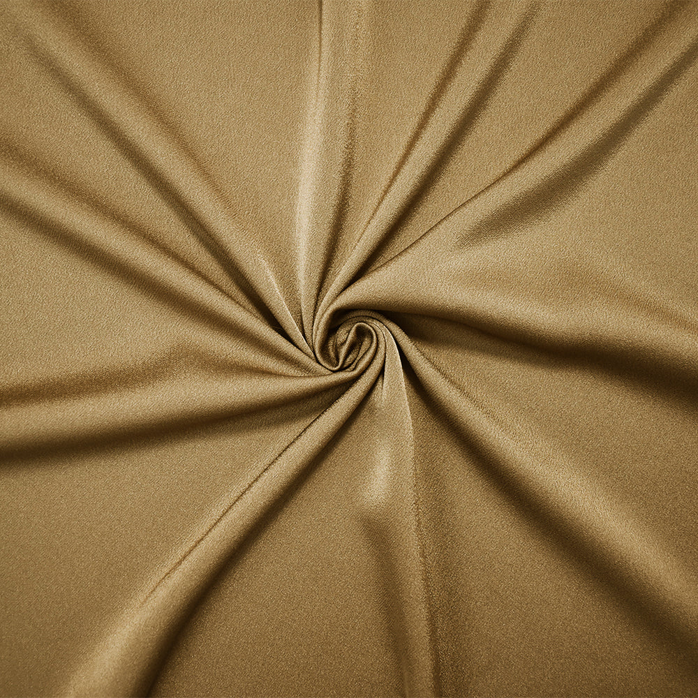 1 Yard Brown Luxurious Elegant Triacetate Poly Crepe Back Satin Fabric Apparel Dressmaking