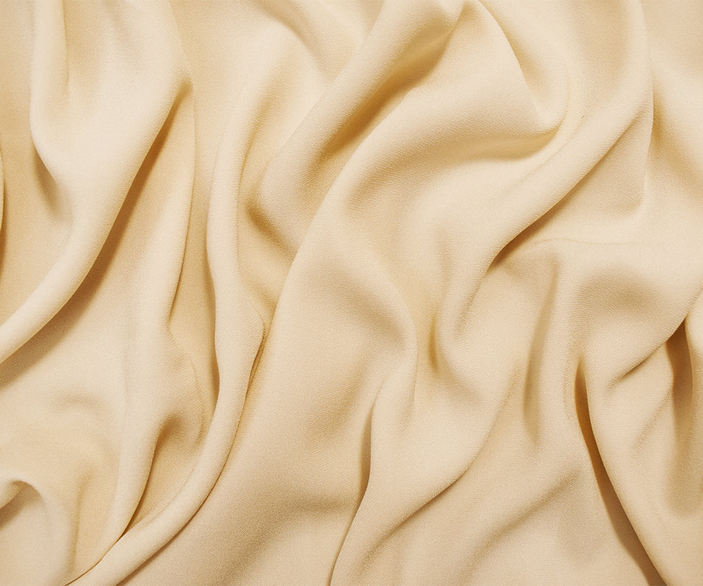 1 Yard Cream Beige Triacetate Poly Crepe Back Satin Fabric Apparel Dressmaking 54 Inches Width