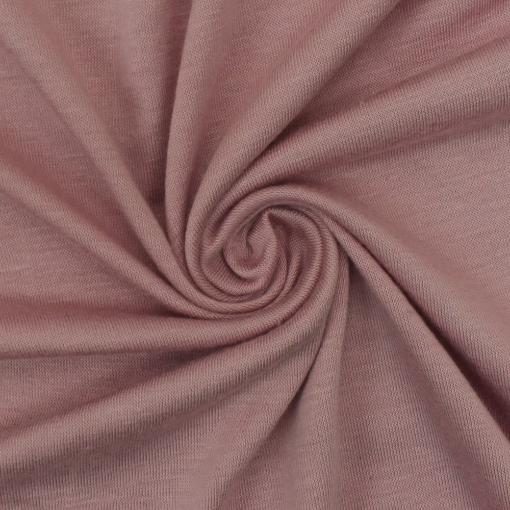 1 Yard Pink Stretch Lycra Bamboo Jersey Knit Fabric Lightweight Matte 60 Inches Width