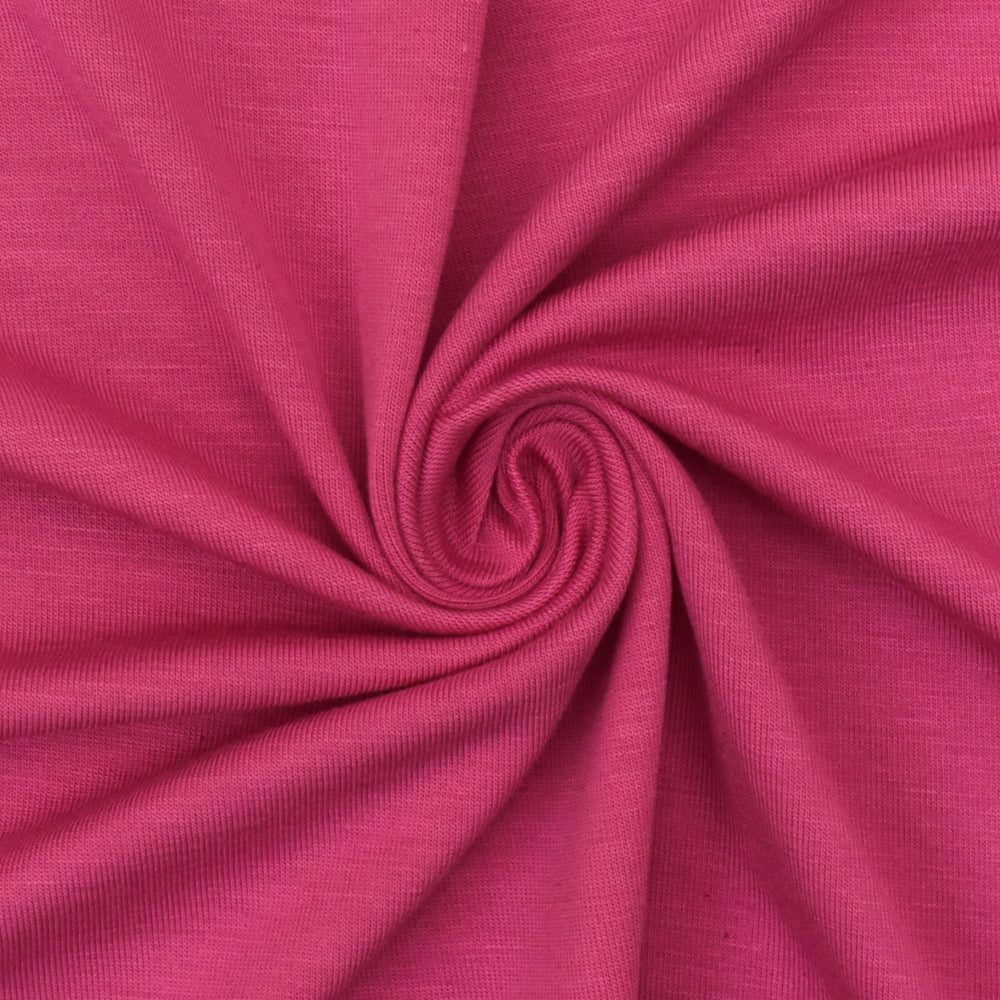 1 Yard Bright Pink Spandex Rayon Modal Jersey Knit Fabric For Activewear And Blouses 58 Inches Width