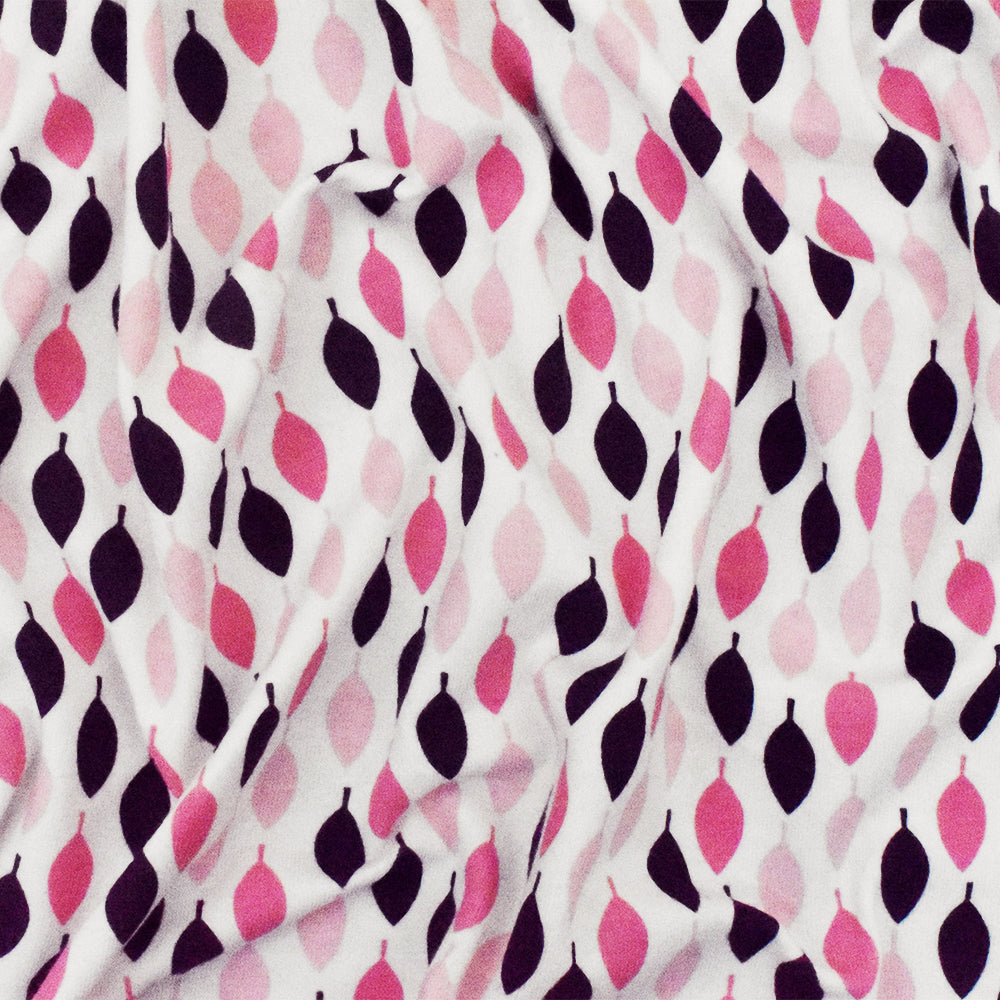 1 Yard Multi Color Leaf Print Cotton Spandex Jersey Knit Fabric Soft & Stretchy 57 Inches Wide