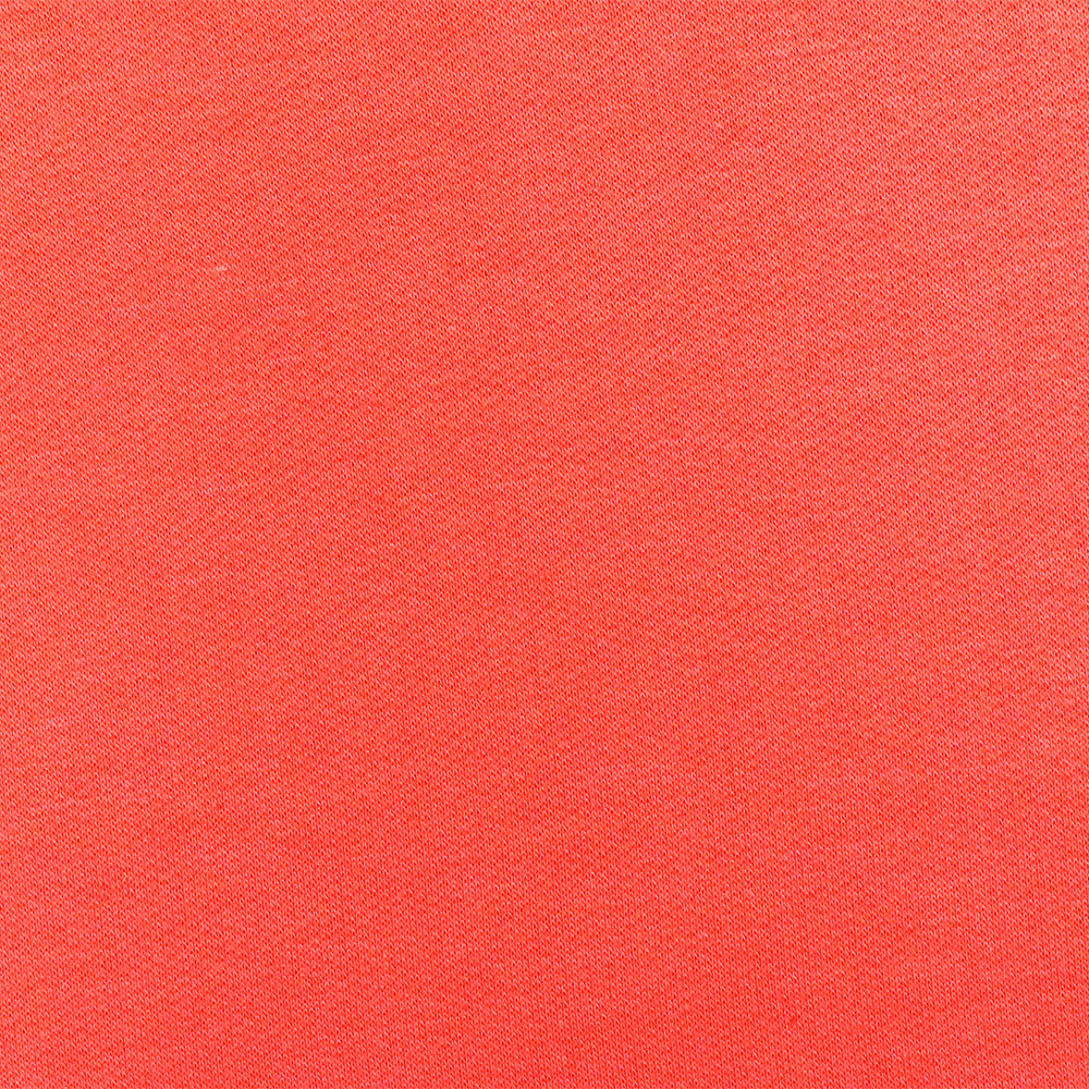 1 Yard Coral Orange Cotton Baby French Terry Knit Fabric For Dresses And Activewear 64 Inches Width