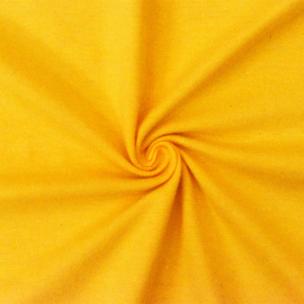 1 Yard Yellow Solid Stretch Cotton Spandex Jersey Knit Fabric, Provides Good Drape and a Matte Finish 60" Width
