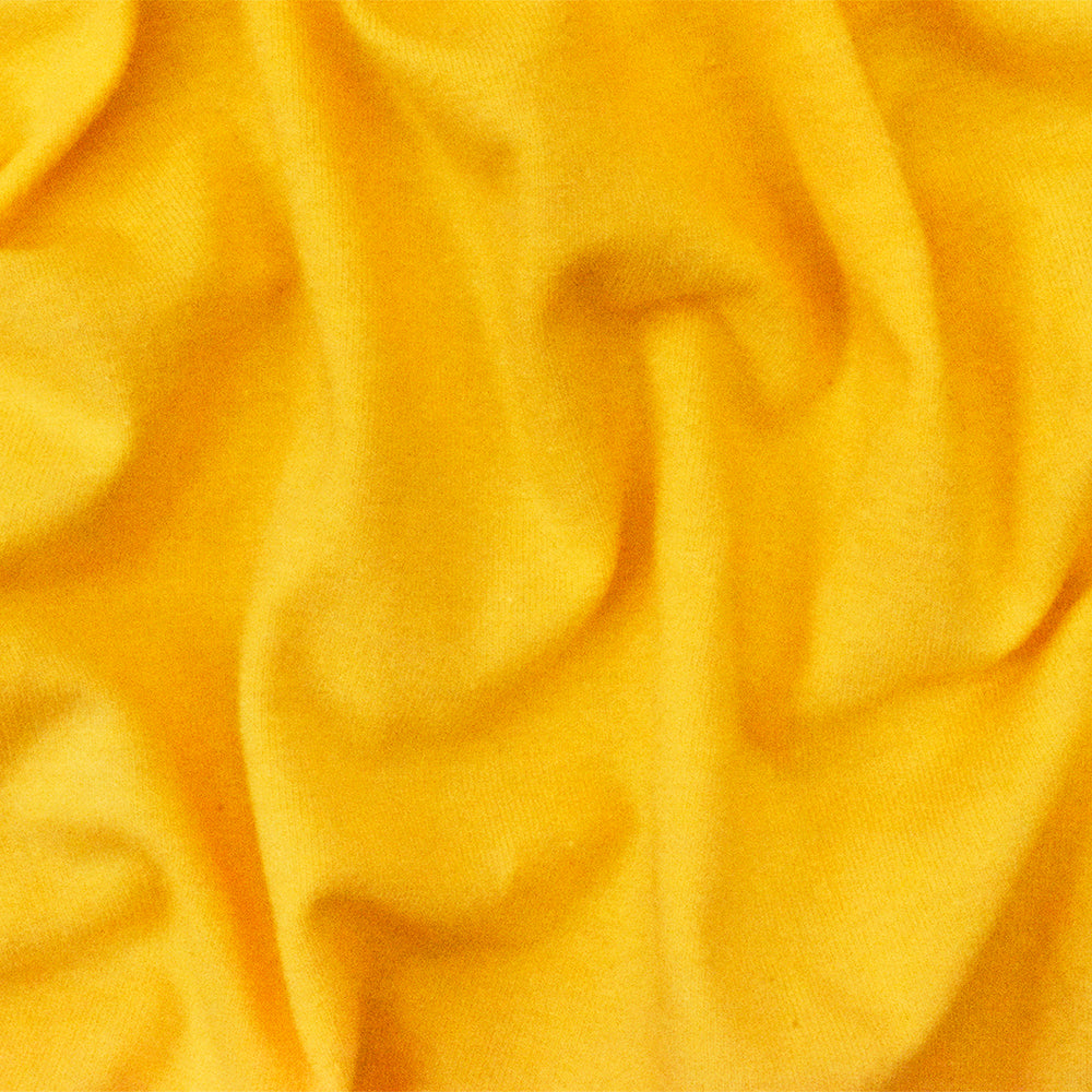 1 Yard Yellow Solid Stretch Cotton Spandex Jersey Knit Fabric, Provides Good Drape and a Matte Finish 60" Width