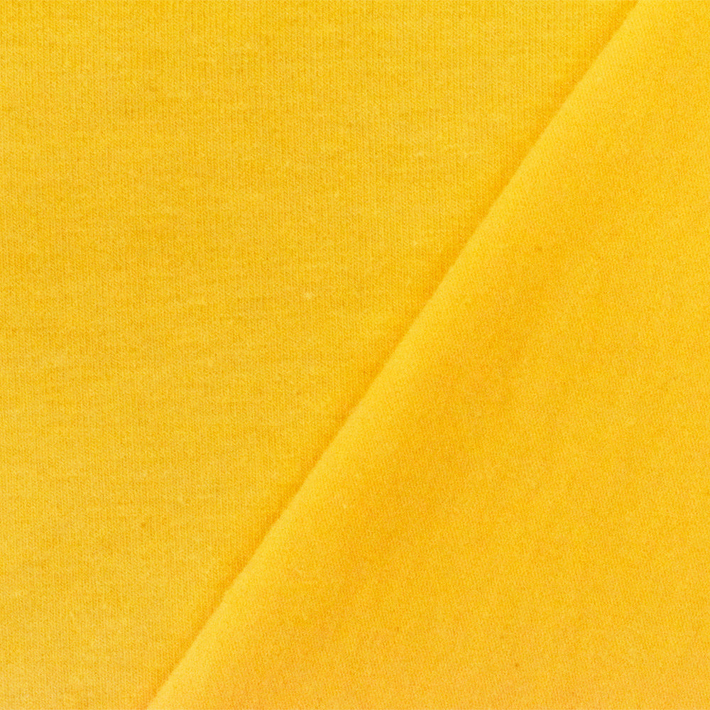 1 Yard Yellow Solid Stretch Cotton Spandex Jersey Knit Fabric, Provides Good Drape and a Matte Finish 60" Width