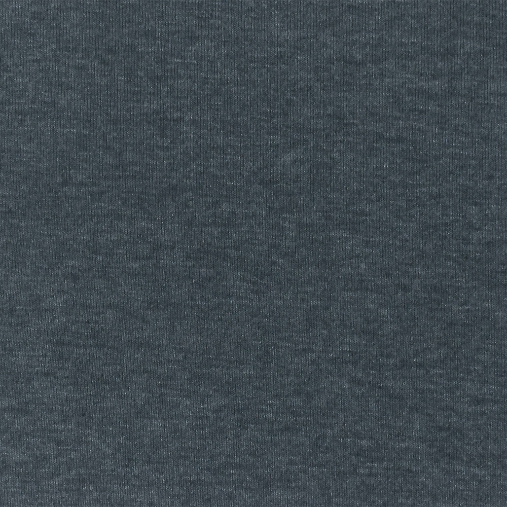 1 Yard Heather Gray Rib Knit Fabric Organic Cotton Poly Spandex Blend 47 Inches Width