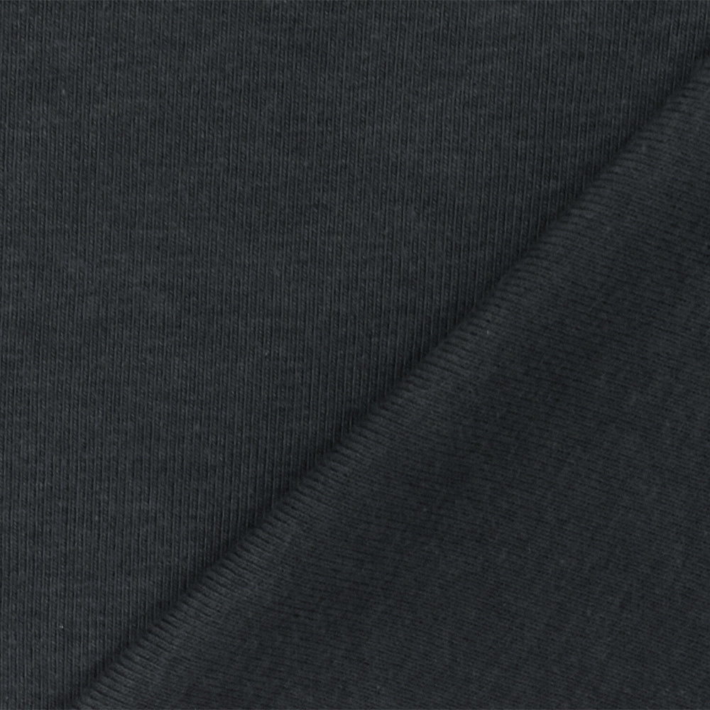1 Yard Phantom Gray Organic Cotton Poly Stretch Spandex Rib Knit Fabric 51" Width