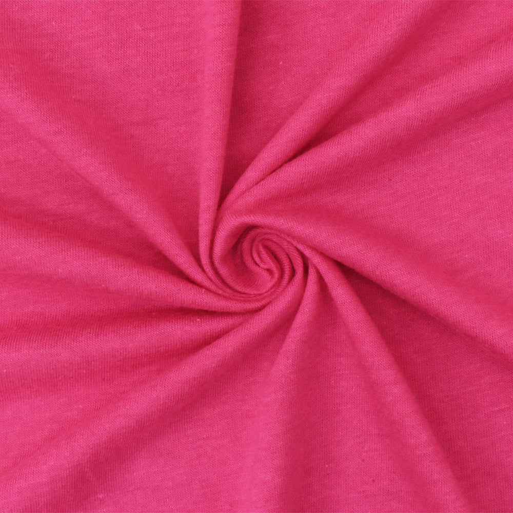 1 Yard Heather Hot Pink Organic Cotton Spandex Jersey Knit Stretch Fabric 45 Inches Width