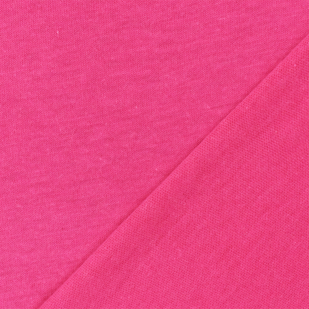 1 Yard Heather Hot Pink Organic Cotton Spandex Jersey Knit Stretch Fabric 45 Inches Width
