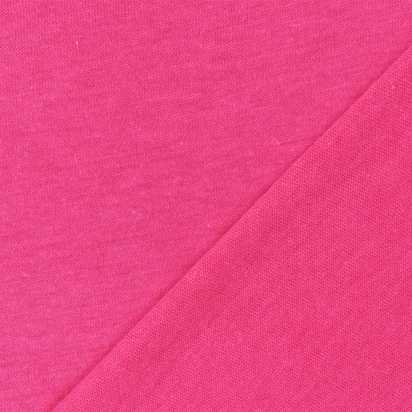 1 Yard Heather Hot Pink Organic Cotton Spandex Jersey Knit Stretch Fabric 45 Inches Width