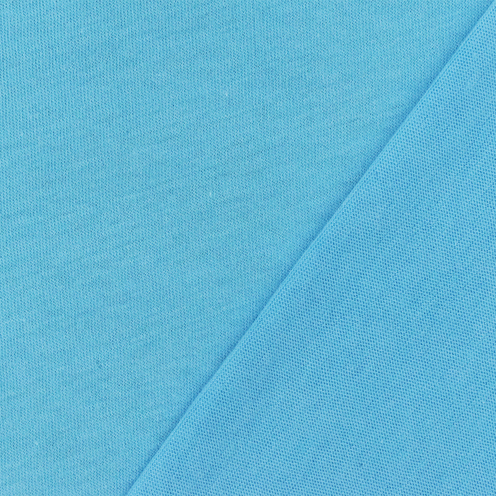 1 Yard Ocean Blue Stretch Jersey Knit Soft Organic Cotton Blend for Tees, Dresses & Everyday Comfort, 44 Inches Wide