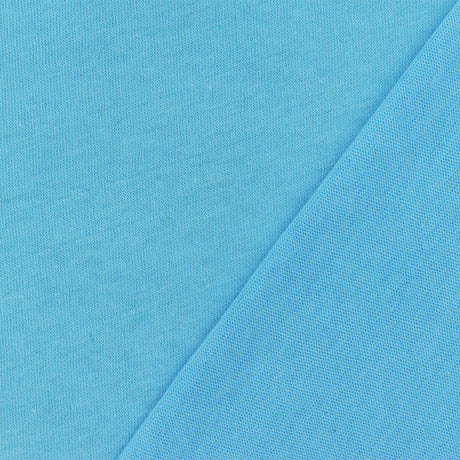 1 Yard Ocean Blue Stretch Jersey Knit Soft Organic Cotton Blend for Tees, Dresses & Everyday Comfort, 44 Inches Wide