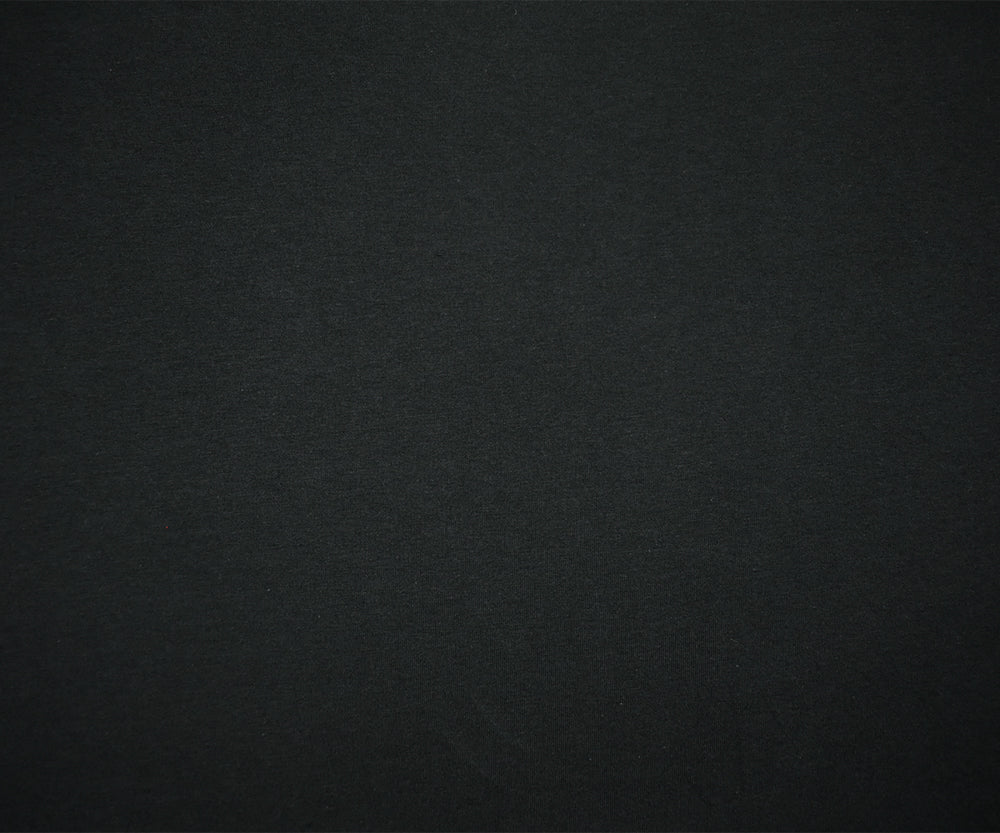 1 Yard Timeless Matte Black Organic Cotton Jersey Smooth Stretch with a Refined Matte Finish, 60 Inches Wide