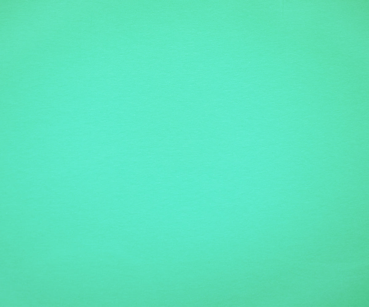 1 Yard Fresh Mint Turquoise Sustainable Cotton Four-Way Stretch Matte Jersey, Soft and Cozy Fabric, 61 Inches Wide
