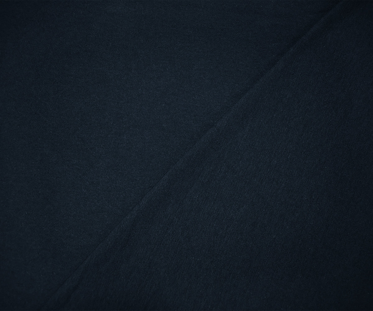 1 Yard Deep Navy Blue Natural Cotton Stretch Matte Jersey, Soft for Comfortable Apparel, 62 Inches Wide