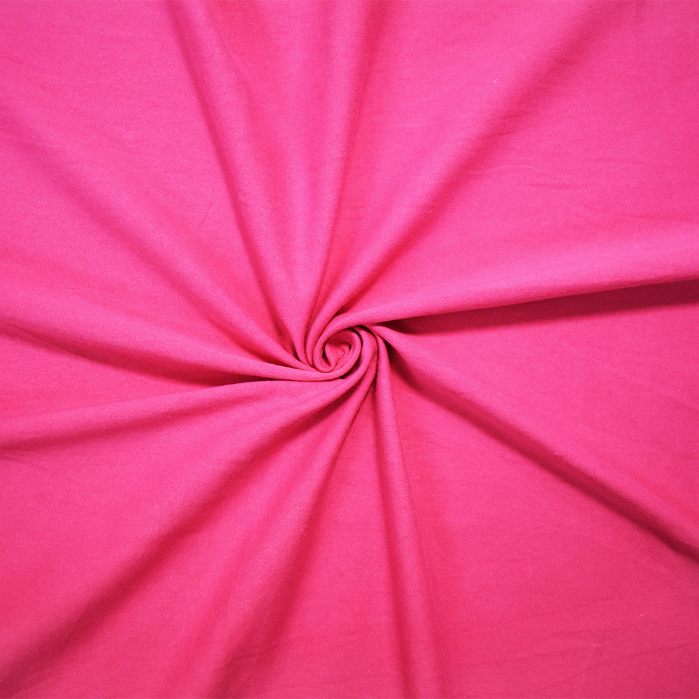 1 Yard Fuchsia Pink Organic Cotton-Blend Matte Jersey , Smooth and Flexible Fabric, 60 Inches Wide