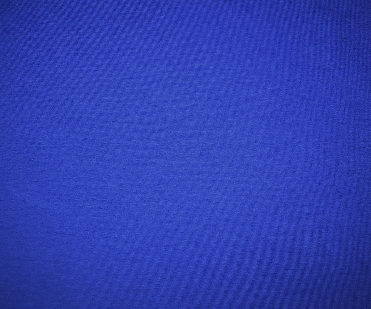 1 Yard Cobalt Blue Organic Cotton Stretch Jersey Knit Fabric Soft Matte Apparel Material 63 Inches Width