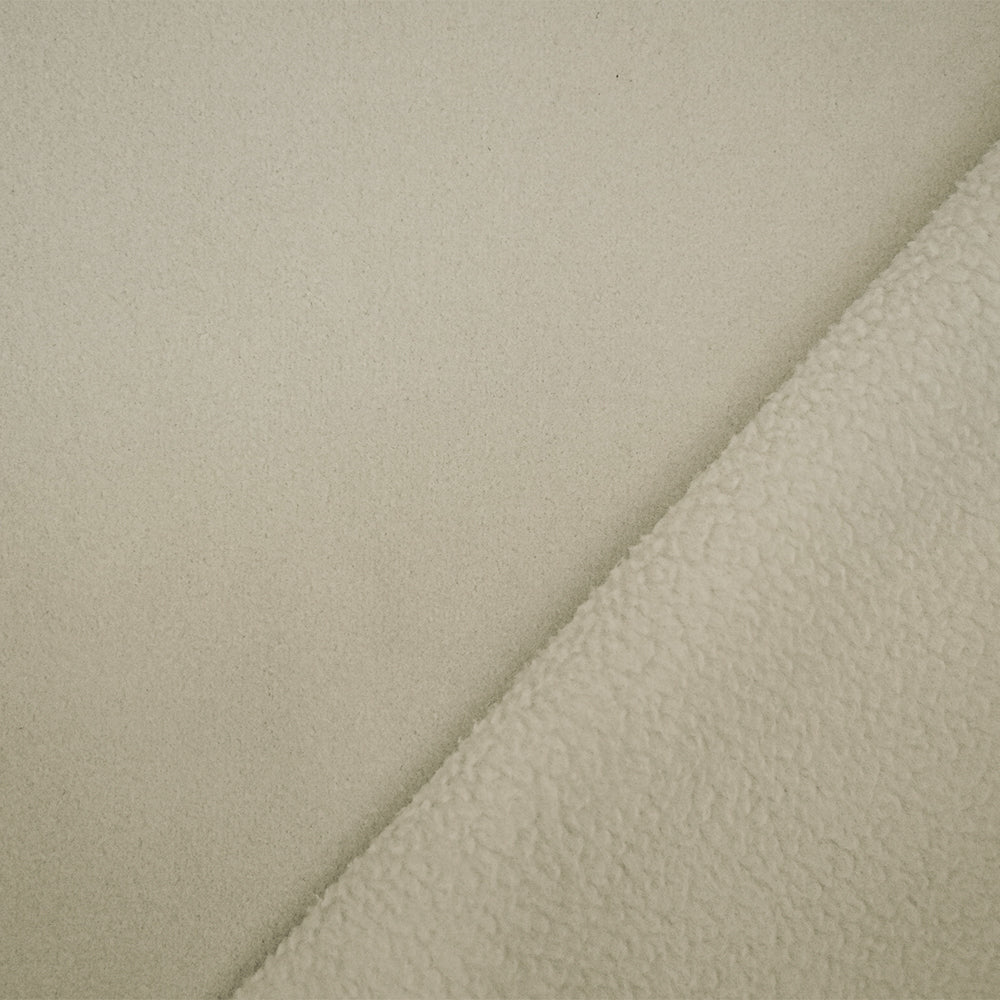 1 Muted Light Beige Polartec Wind Pro Knit Heavyweight Fleece with Water Repellent Finish 65 Inches Wide