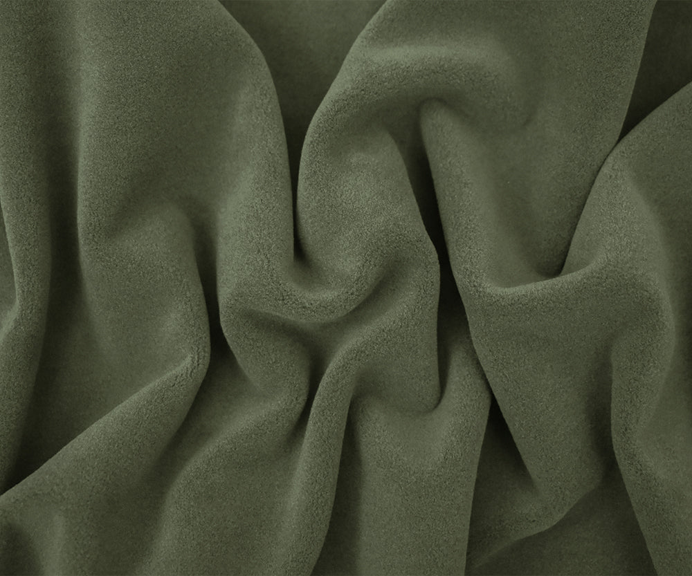 1 Yard Army Green Polartec Wind Pro Fleece Knit Fabric Heavyweight, Wind Resistant & Water Repellent 64 Inches Wide