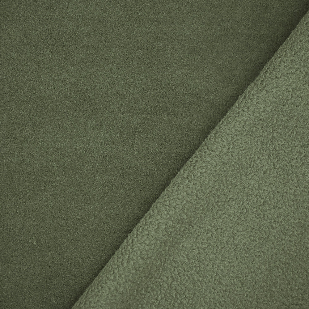 1 Yard Army Green Polartec Wind Pro Fleece Knit Fabric Heavyweight, Wind Resistant & Water Repellent 64 Inches Wide