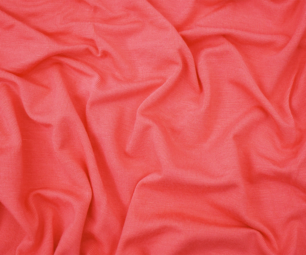 1 Yard Pink Bamboo Solid Stretch Jersey Knit Fabric For Apparel And Activewear 61 Inches Width