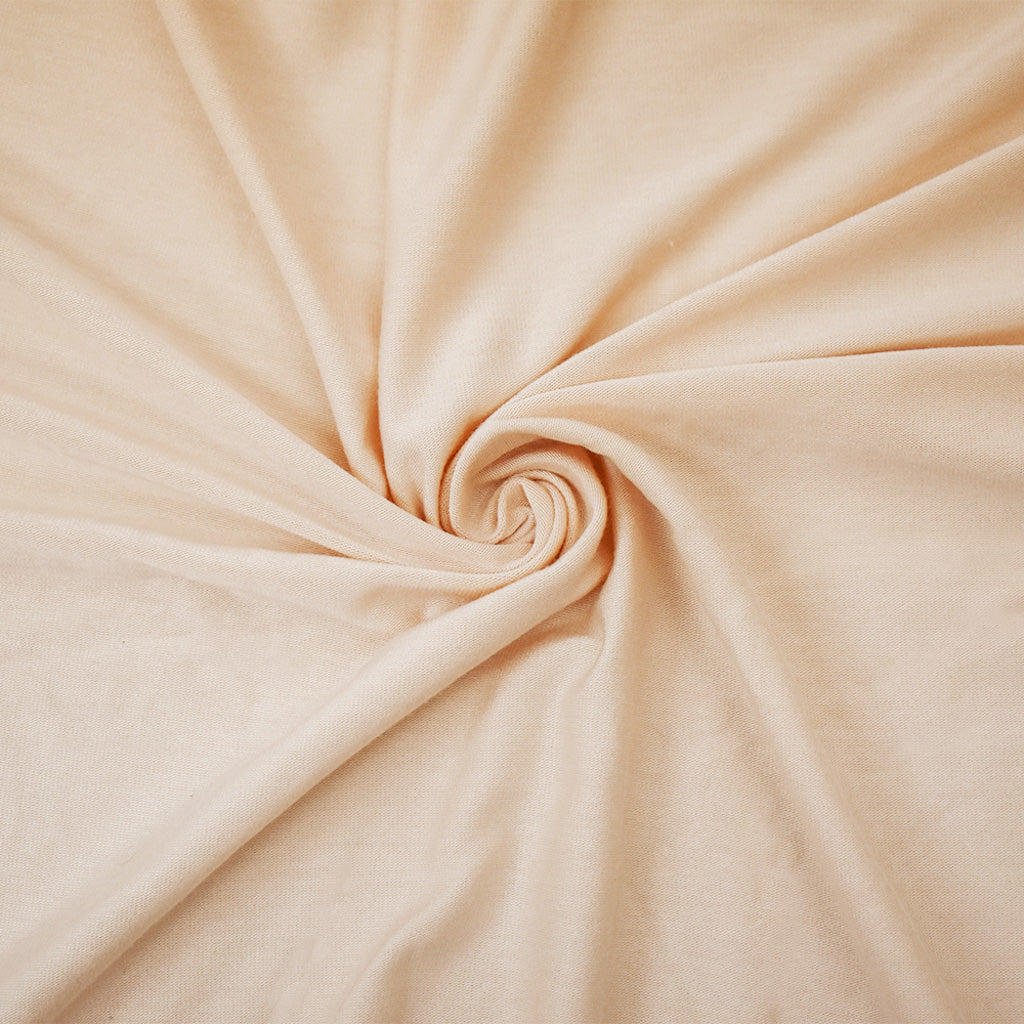 1 Yard Light Peach Orange Bamboo Solid Stretch Jersey Knit Fabric ForFor Blouses Dresses And Activewear 60 Inches Width