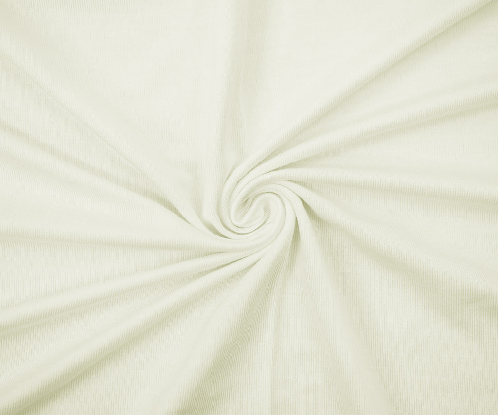 1 Yard Light Ivory Bamboo Solid Stretch Jersey Knit Fabric For Apparel Crafts 62 Inches Width