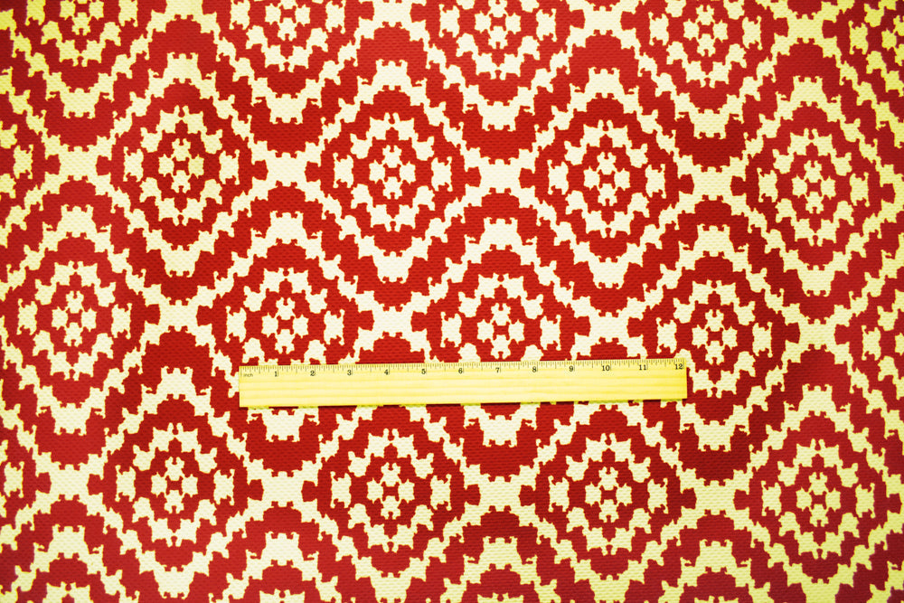 1 Yard Orange-Beige Abstract Diamond Bullet Knit Stretch Spandex Fabric Textured 60 Inches