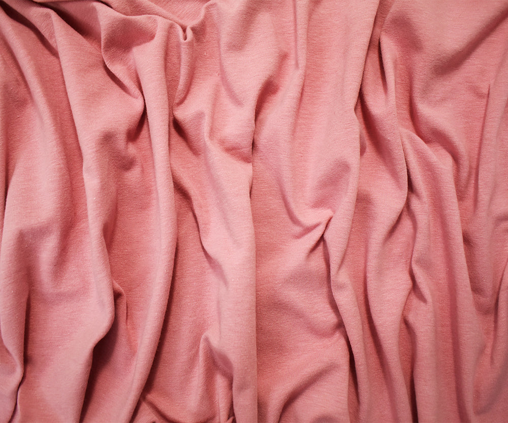 1 Yard Pink Cotton Solid Stretch Spandex Jersey Knit Fabric with Smooth and Stretchy Texture, Perfect for Comfortable Clothing, 61 Inches Wide