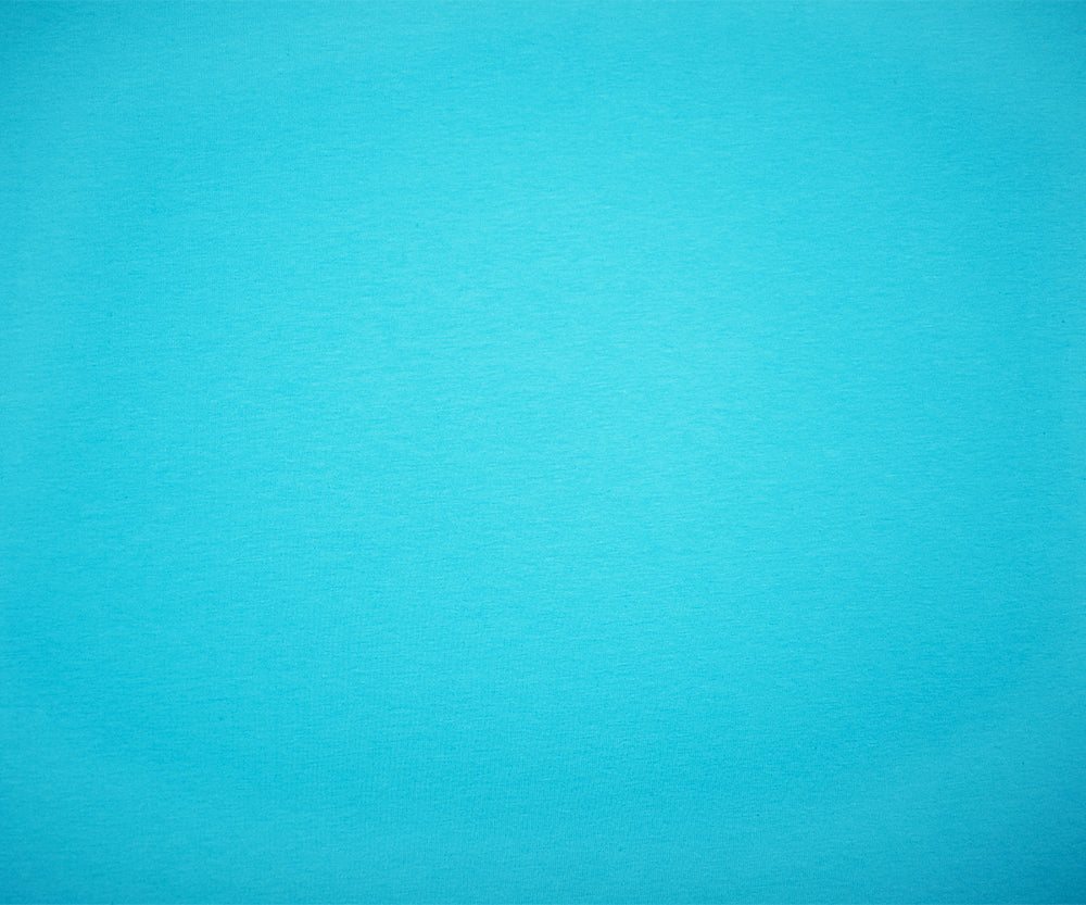 1 Yard Aqua Blue Cotton Fabric Featuring a Silky Smooth Stretch Texture, Ideal for Fashionable and Flexible Garments, 62 Inches Wide