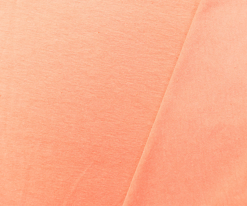 1 Yard Pastel Orange Cotton Spandex Jersey Knit Fabric with Soft, Stretchy Texture, Perfect for Versatile Clothing, 60 Inches Wide