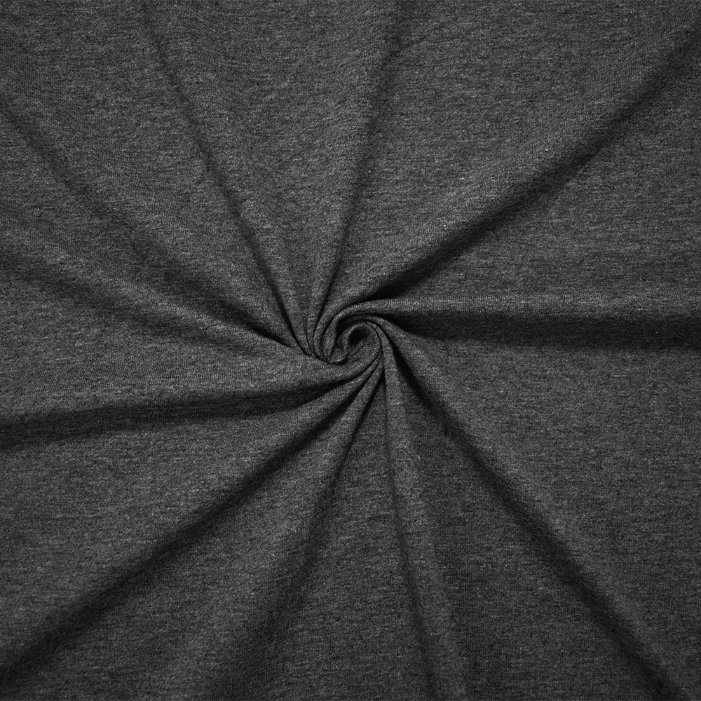 1 Yard Heather Gray Cotton Spandex Jersey Knit Fabric, Soft and Stretchy for Comfortable Apparel, 61 Inches Wide