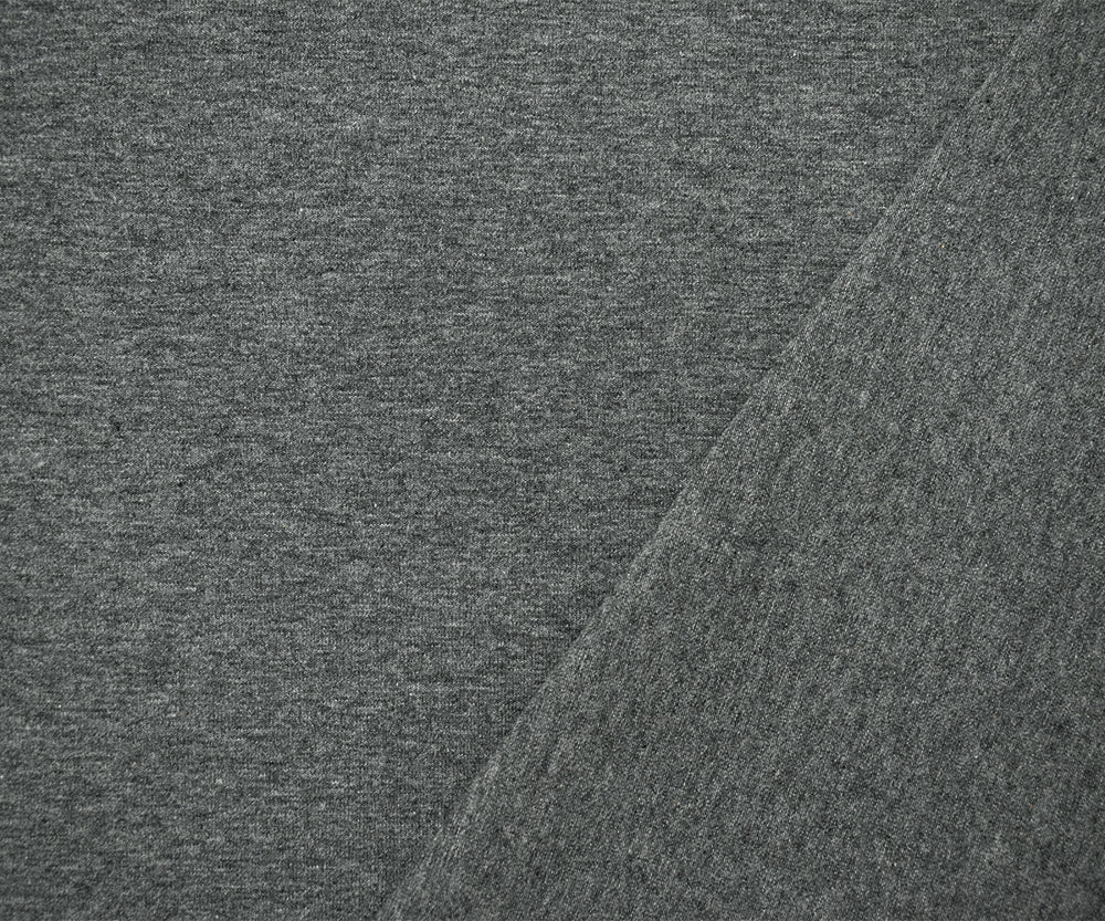 1 Yard Heather Gray Cotton Spandex Jersey Knit Fabric, Soft and Stretchy for Comfortable Apparel, 61 Inches Wide