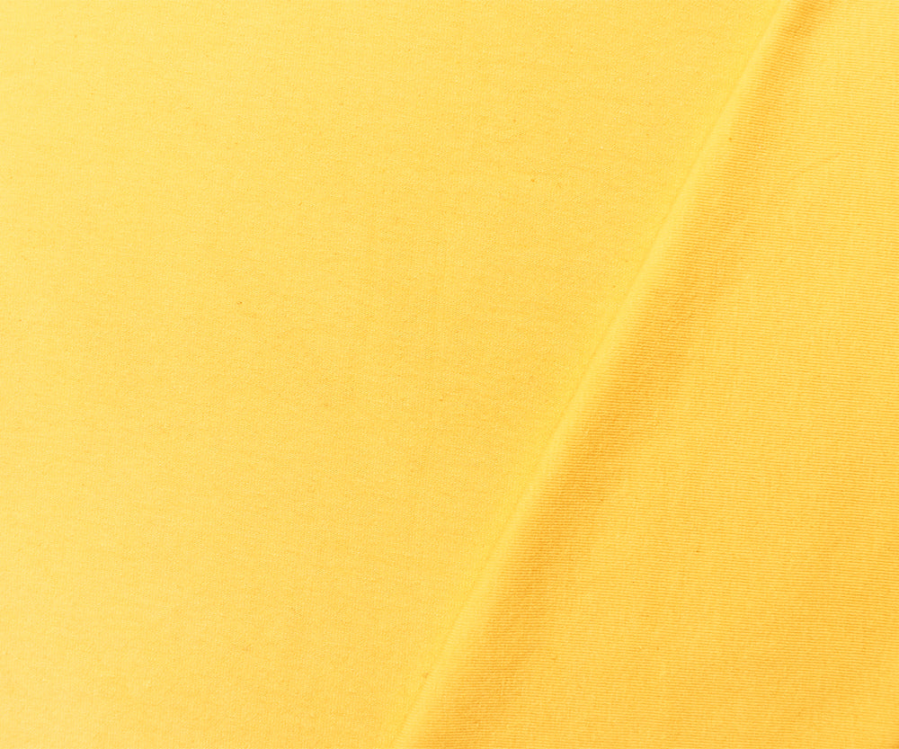 1 Yard Soft Yellow Cotton Stretch Jersey Knit with Spandex, Great for Clothing and Crafts, 61 Inches Width