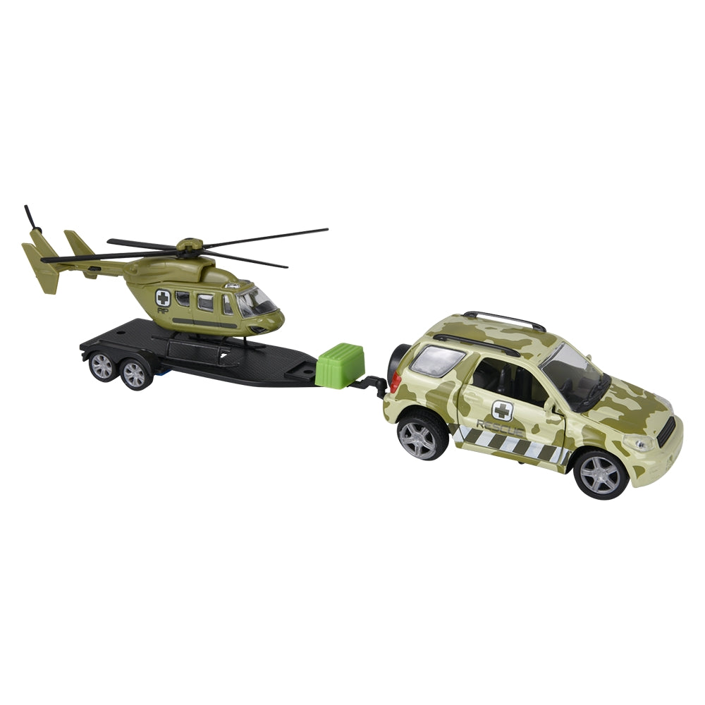 Die-Cast Rover and Helicopter Set (1 PC)