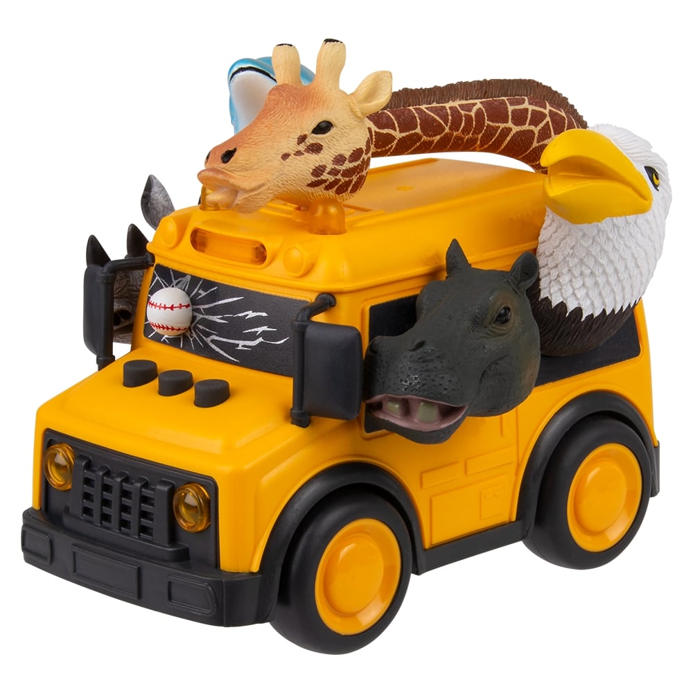 Animal School Bus With Lights and Sound