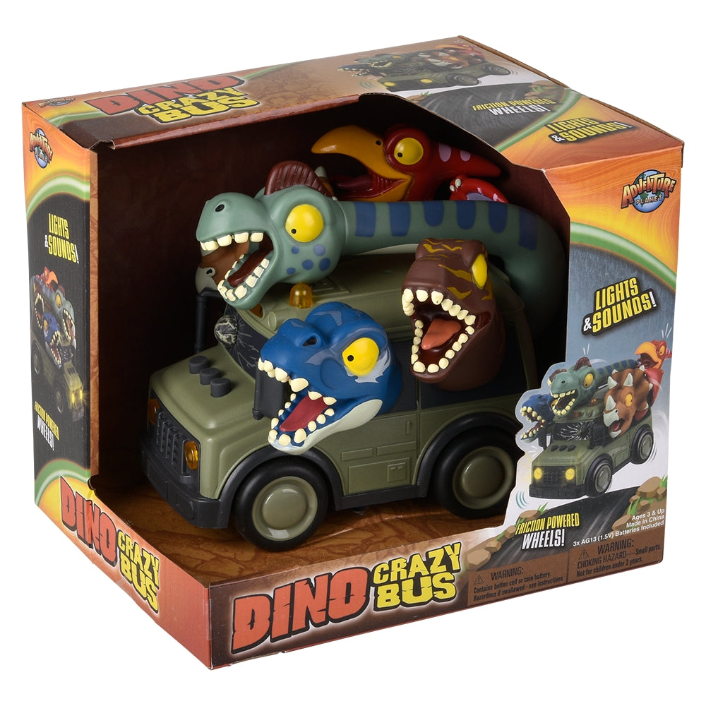 Dinosaur School Bus With Lights and Sound