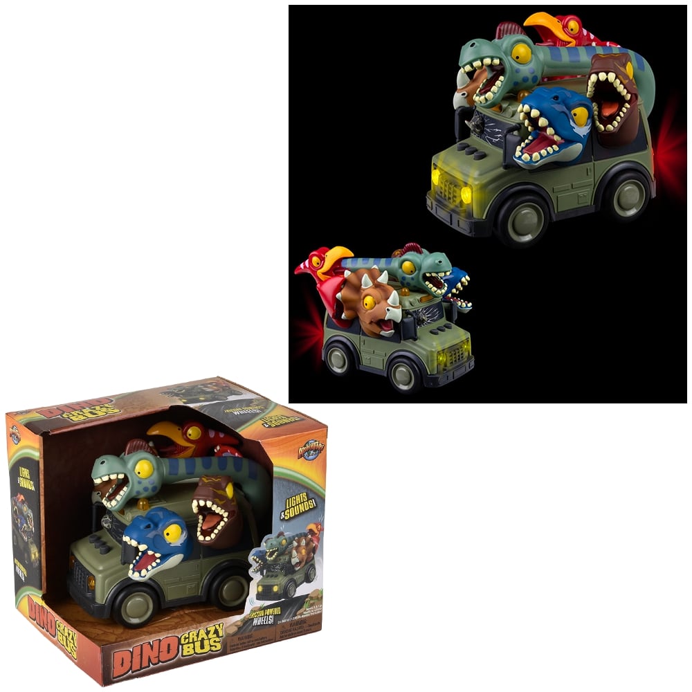 Dinosaur School Bus With Lights and Sound