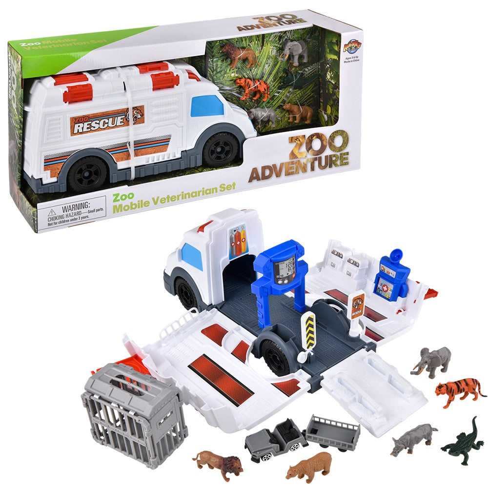 Veterinarian Playset Zoo Mobile Veterinarian Set