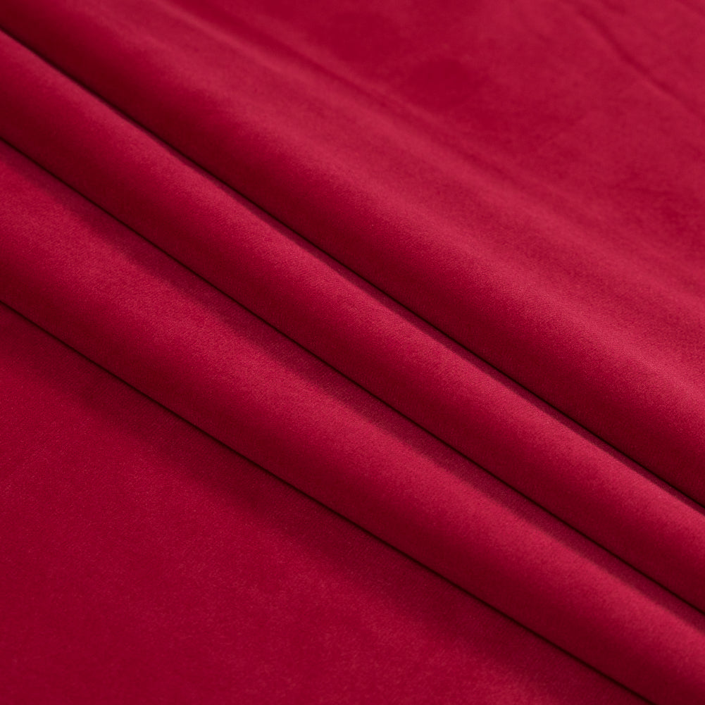 Ultra Soft Polyester Velvet - Scarlet - British Imported
