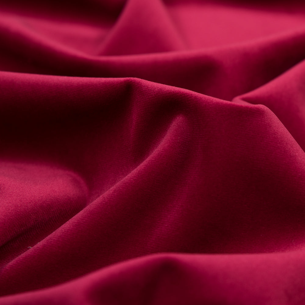 Ultra Soft Polyester Velvet - Wine - British Imported