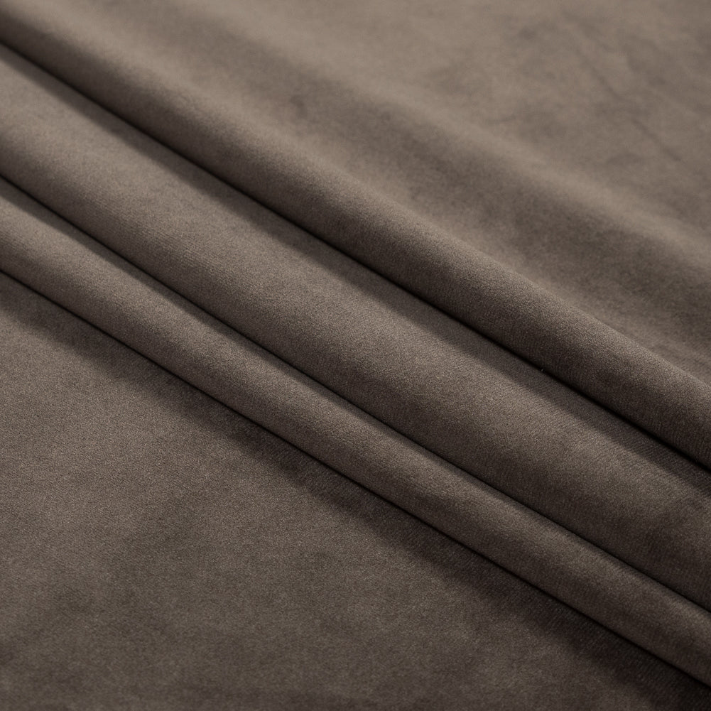 Ultra Soft Polyester Velvet - Bark - British Imported