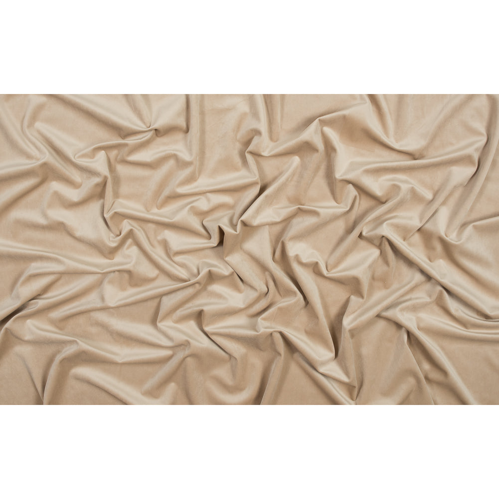 Ultra Soft Polyester Velvet - Latte - British Imported