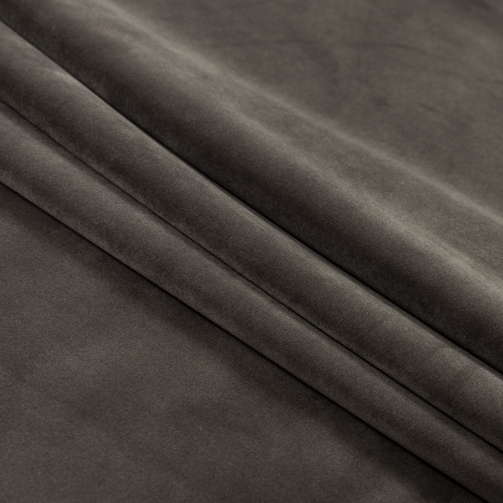 Ultra Soft Polyester Velvet - Gunmetal - British Imported