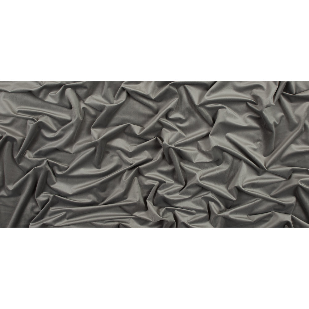 Ultra Soft Polyester Velvet - Gray - British Imported