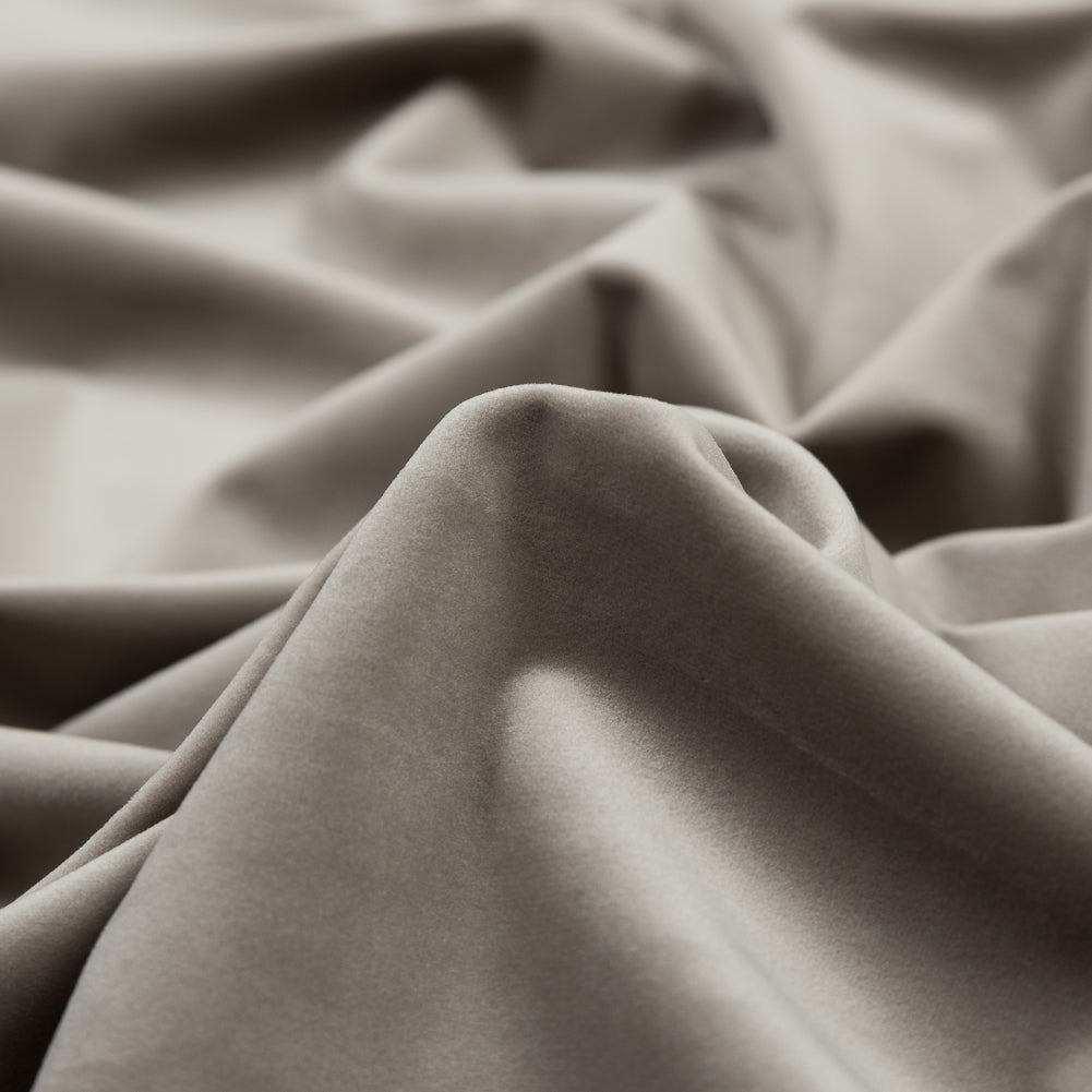 Ultra Soft Polyester Velvet - Fog - British Imported