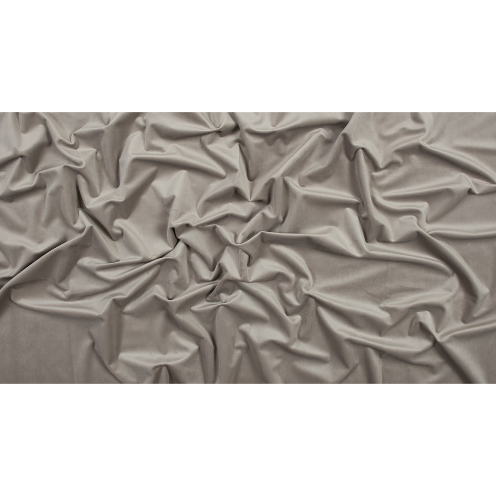 Ultra Soft Polyester Velvet - Fog - British Imported
